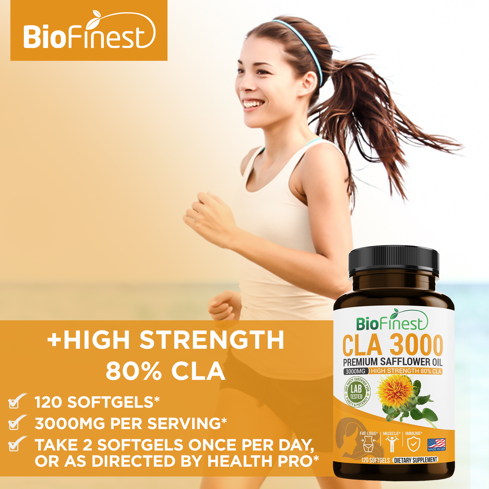 CLA Safflower Oil Conjugated Linoleic Acid Non GMO Non